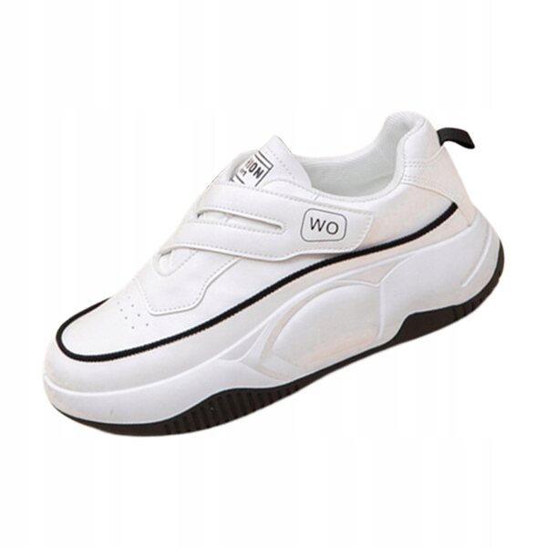 Trampki damskie sportowe en cuir PU antidérapant et respirant, taille 36