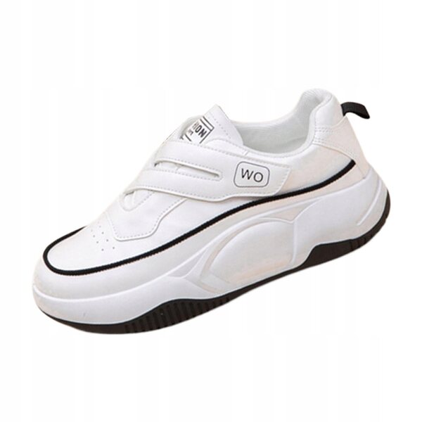Trampki damskie sportowe en cuir PU antidérapant et respirant, taille 36