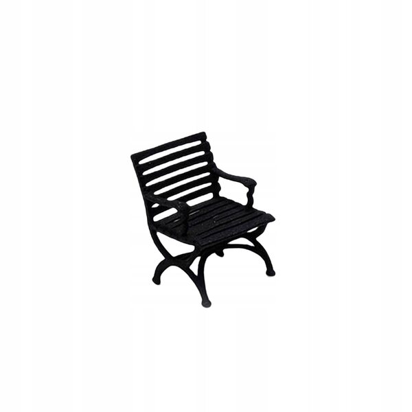 Miniatura Sedia Balcone 1:64 in Resina Nera per Modellismo e Decorazioni
