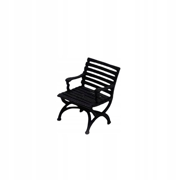 Miniatura Sedia Balcone 1:64 in Resina Nera per Modellismo e Decorazioni
