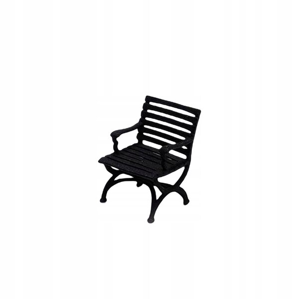 Miniatura Sedia Balcone 1:64 in Resina Nera per Modellismo e Decorazioni