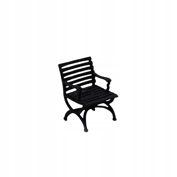 Miniatura Sedia Balcone 1:64 in Resina Nera per Modellismo e Decorazioni