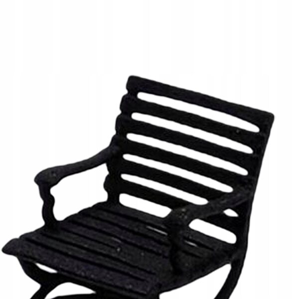Miniatura Sedia Balcone 1:64 in Resina Nera per Modellismo e Decorazioni