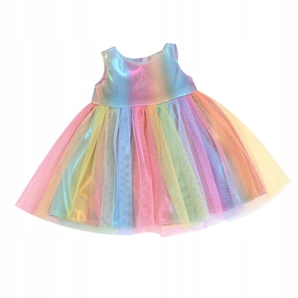 Buntes Baumwollkleid für 18-Zoll-Puppen, Mode- und Partykleid