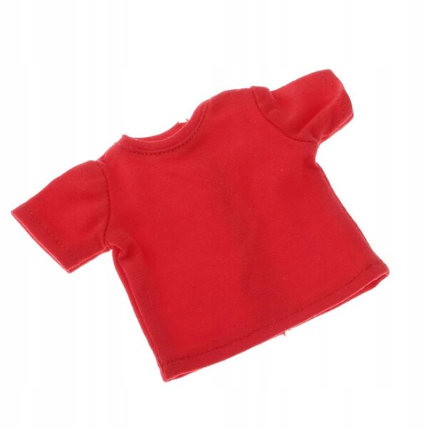 Rotes lässiges T-Shirt für 1/6 Blythe BJD Puppen, kurzärmeliges T-Shirt