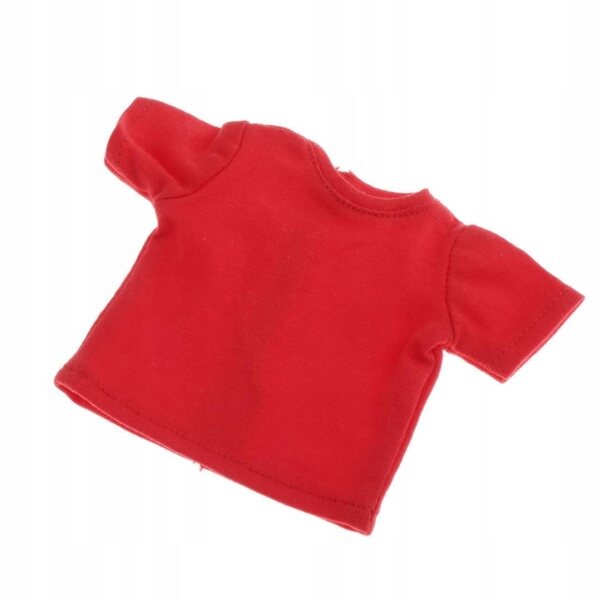 Rotes lässiges T-Shirt für 1/6 Blythe BJD Puppen, kurzärmeliges T-Shirt