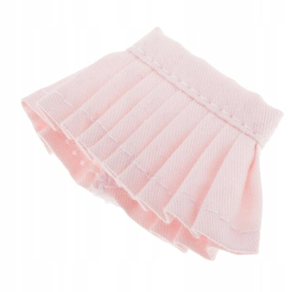 Mini gonna plissettata per bambole OB11 e BJD 1/12 - accessorio moda rosa