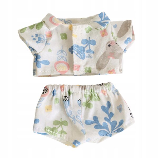 Completo vestiti per bambole 15 cm: camicia e pantaloncini colorati morbidi