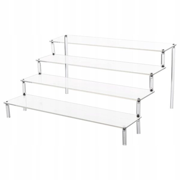 Espositore Acrilico Trasparente a 3 Livelli 39,5x34,5x20 cm per Cosmetici e Decorazioni