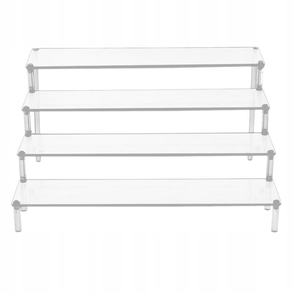 Espositore Acrilico Trasparente a 3 Livelli 39,5x34,5x20 cm per Cosmetici e Decorazioni