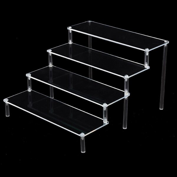 Espositore Acrilico Trasparente a 3 Livelli 39,5x34,5x20 cm per Cosmetici e Decorazioni