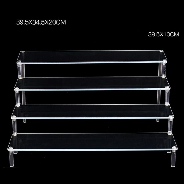 Espositore Acrilico Trasparente a 3 Livelli 39,5x34,5x20 cm per Cosmetici e Decorazioni