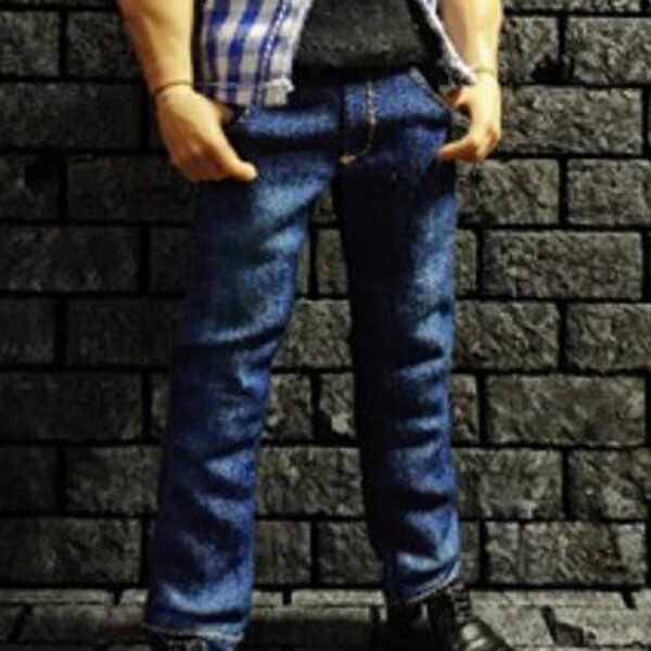 Jeanshose für 1:12 männliche Puppen für 6-Zoll-Actionfiguren