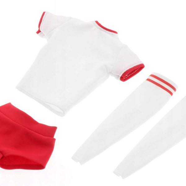 3-teiliges Set Schuluniform 1/6 Mädchen rote Kleidung handgefertigt