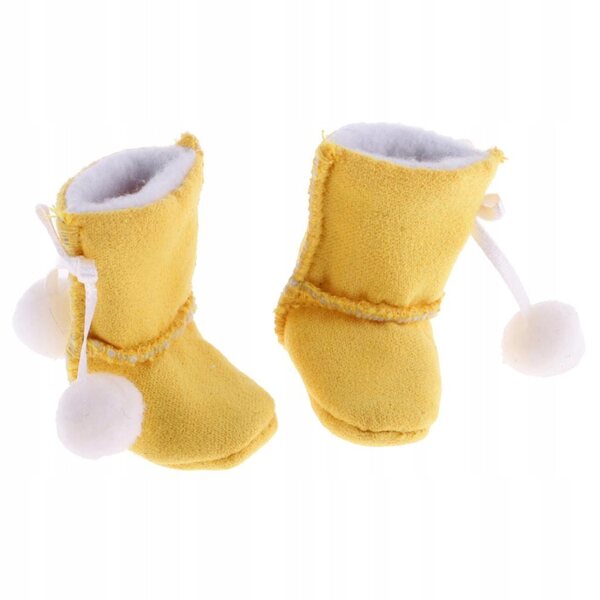 Gelbe Schuhe für 12'' Blythe-Puppen, handgefertigt aus weichem Stoff