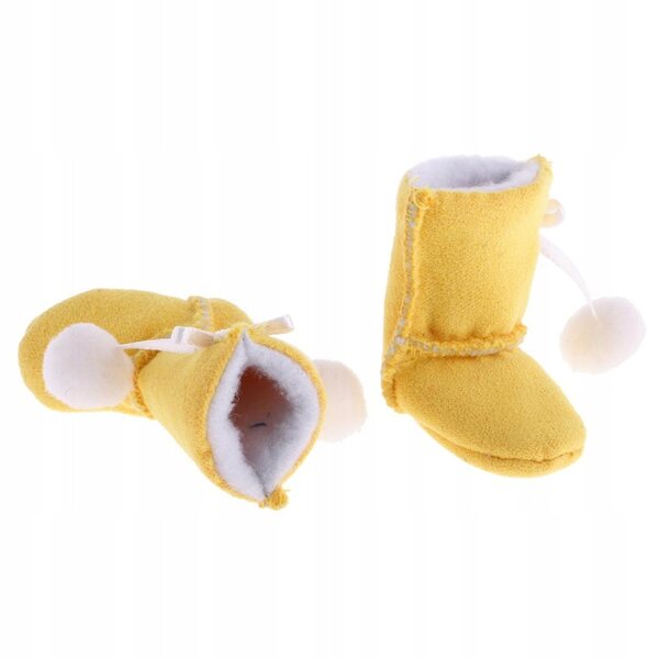 Gelbe Schuhe für 12'' Blythe-Puppen, handgefertigt aus weichem Stoff