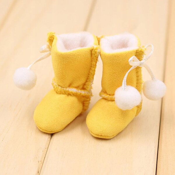 Gelbe Schuhe für 12'' Blythe-Puppen, handgefertigt aus weichem Stoff