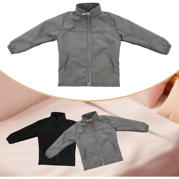 Oshhni Giacca con Cappuccio 1/6 per Bambola 30cm, Abbigliamento Cosplay Elegante Grigio