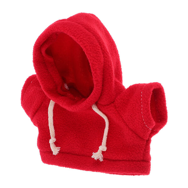 Maglione rosso in tessuto morbido per peluche e bambole 20x15 cm