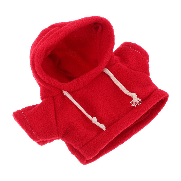 Maglione rosso in tessuto morbido per peluche e bambole 20x15 cm