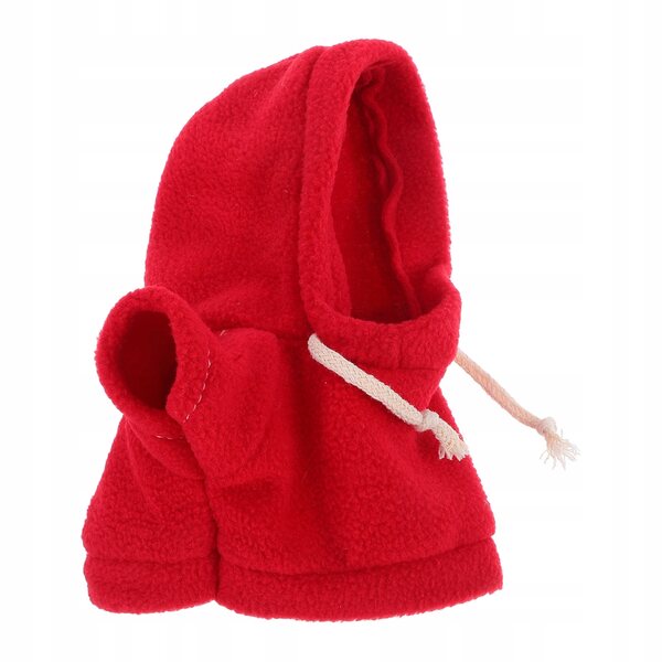 Maglione rosso in tessuto morbido per peluche e bambole 20x15 cm