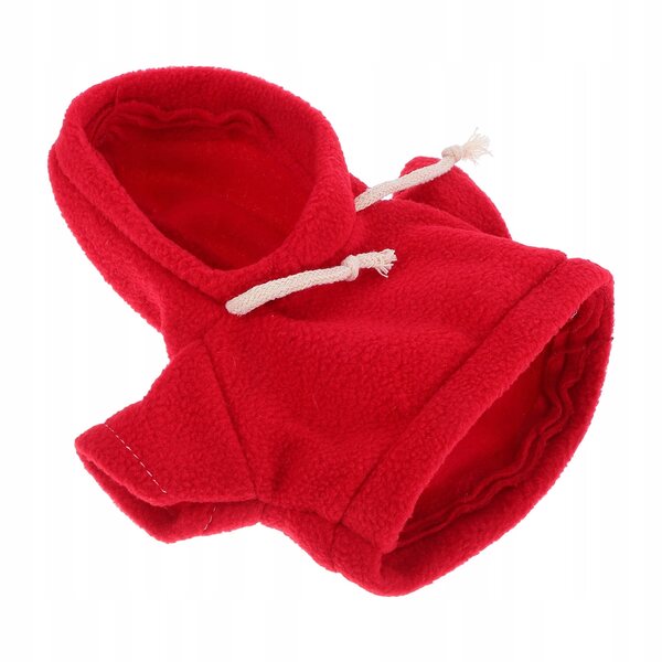 Maglione rosso in tessuto morbido per peluche e bambole 20x15 cm