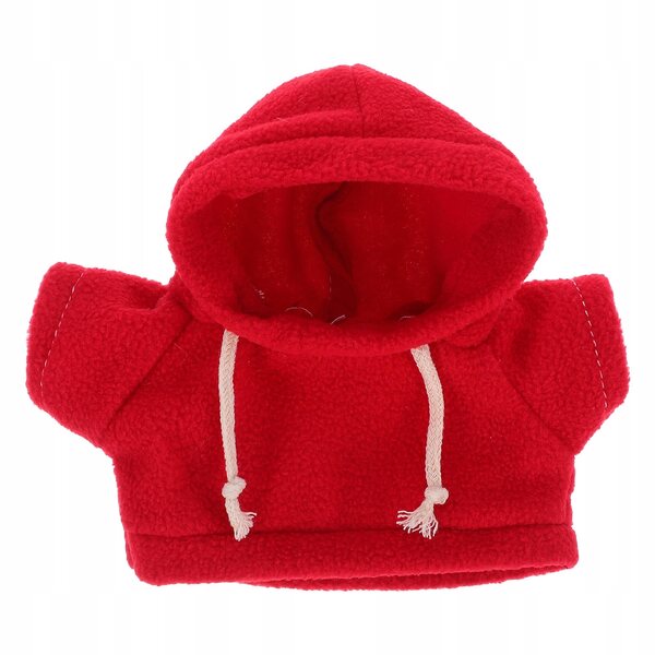 Maglione rosso in tessuto morbido per peluche e bambole 20x15 cm