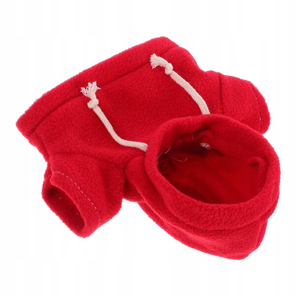 Maglione rosso in tessuto morbido per peluche e bambole 20x15 cm
