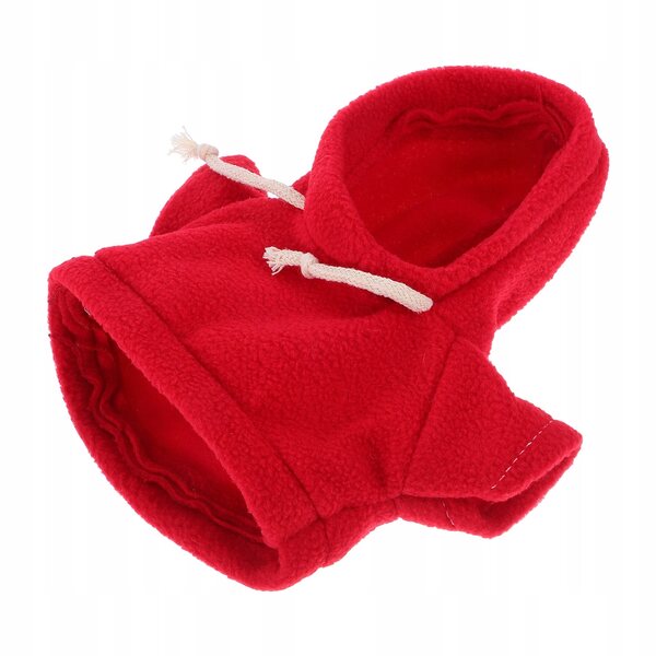 Maglione rosso in tessuto morbido per peluche e bambole 20x15 cm