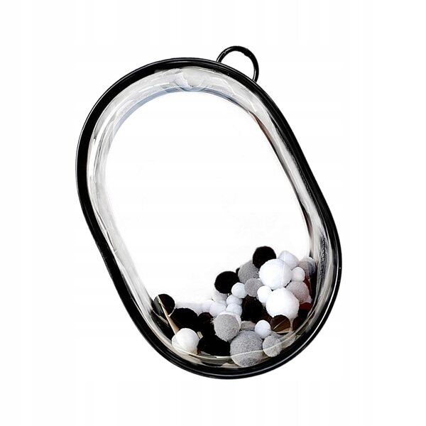 Torba trasparente per bambole 15-20 cm con zip e palline nere - taglia M