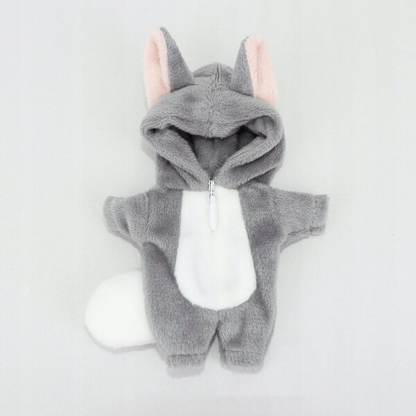 Kleidung für BJD Puppen 1:12 Wolf Kostüm aus weichem Stoff DIY