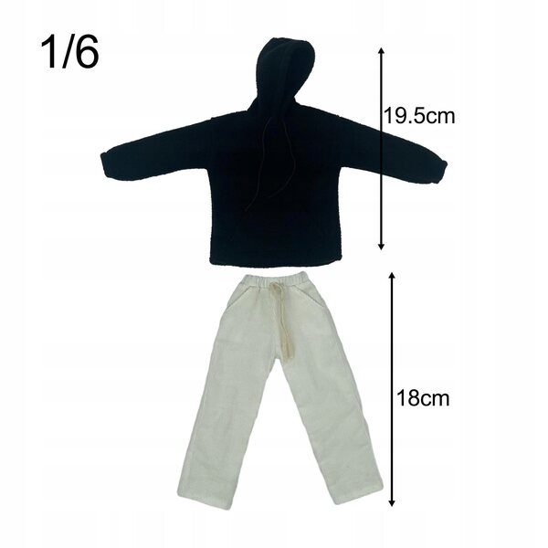 1/6 Bekleidungsset für Mannfigur Modell 12 mit Sweatshirt und Hose