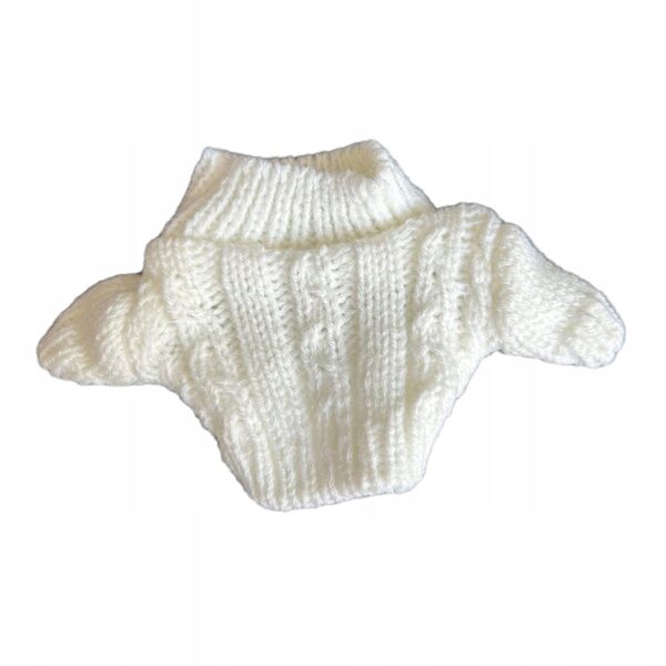 Maglia per bambola 17 cm bianca in tessuto morbido per giochi e collezioni
