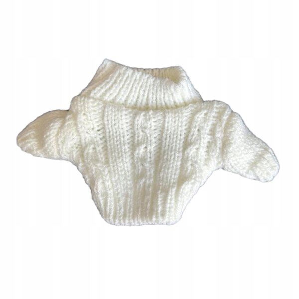 Maglia per bambola 17 cm bianca in tessuto morbido per giochi e collezioni