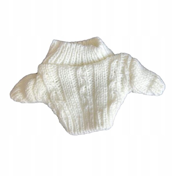 Maglia per bambola 17 cm bianca in tessuto morbido per giochi e collezioni