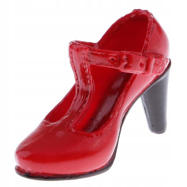 1/6 rote T-Riemen-High-Heel-Schuhe für 12-Zoll-Frauenfiguren