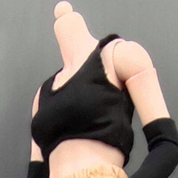 Gilet in scala 1/12 per action figure da 6 pollici, tessuto nero