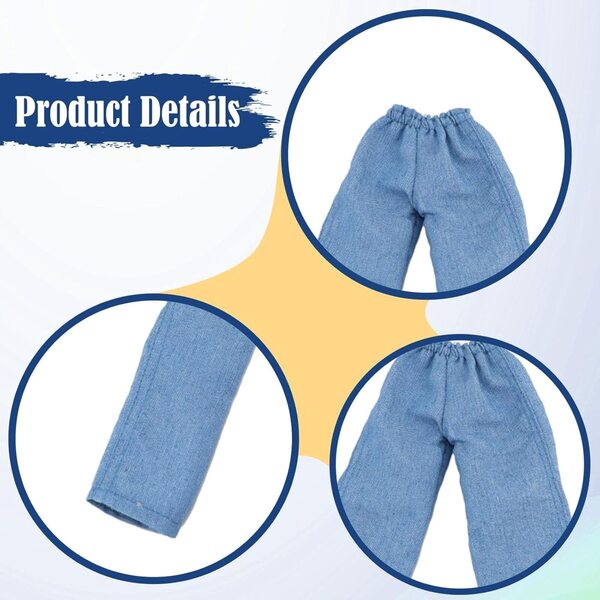 Pantaloni Moda Oversize per Action Figure 1/6 - Tessuto Morbido e Facile da Pulire