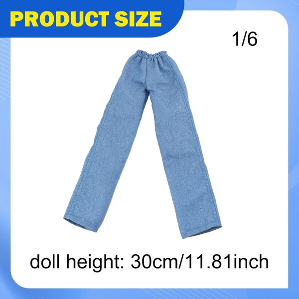 Pantaloni Moda Oversize per Action Figure 1/6 - Tessuto Morbido e Facile da Pulire