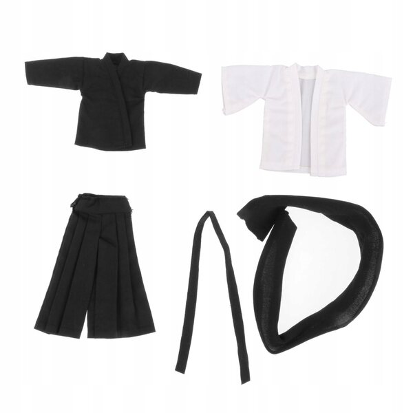 Set 4 Uniformi Wushu Scala 1/12 per Figure da 15 cm - Abbigliamento Samurai