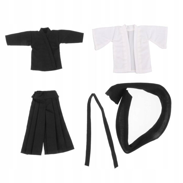 Set 4 Uniformi Wushu Scala 1/12 per Figure da 15 cm - Abbigliamento Samurai