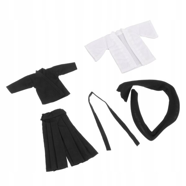 Set 4 Uniformi Wushu Scala 1/12 per Figure da 15 cm - Abbigliamento Samurai