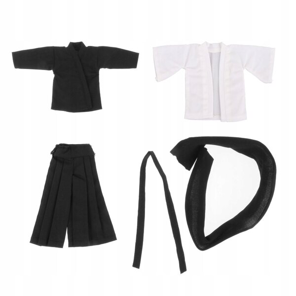 Set 4 Uniformi Wushu Scala 1/12 per Figure da 15 cm - Abbigliamento Samurai