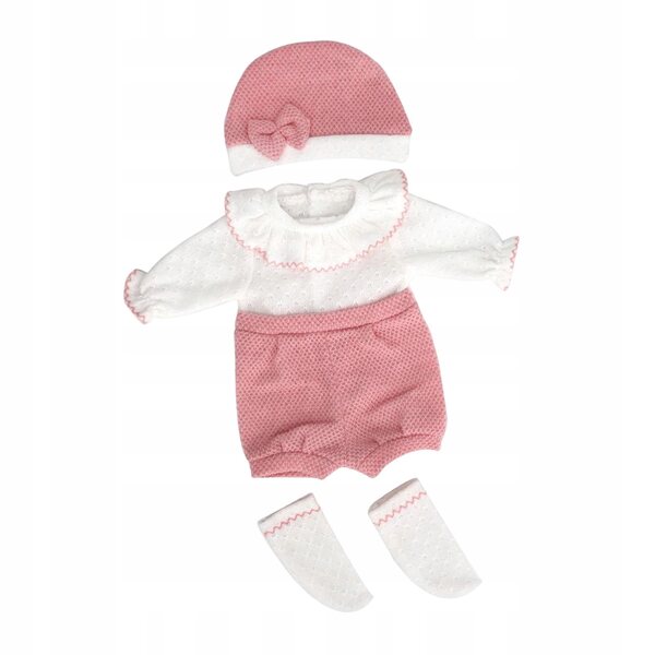 Ubranka per bambole 45 cm con cappello rosa chiaro, set casual di qualità