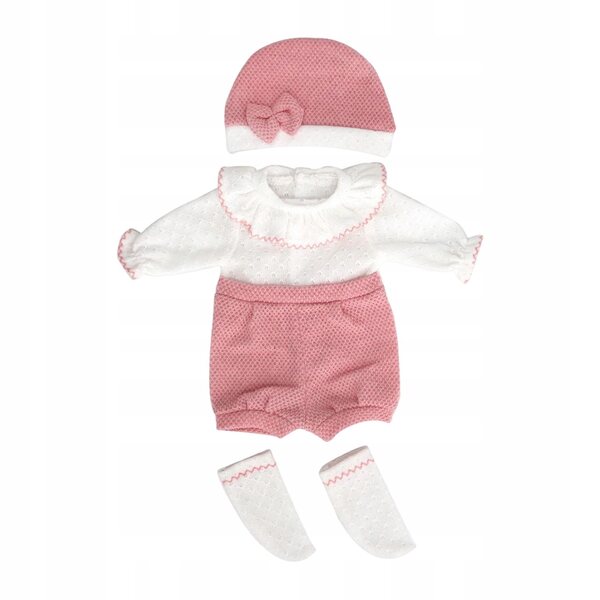 Ubranka per bambole 45 cm con cappello rosa chiaro, set casual di qualità