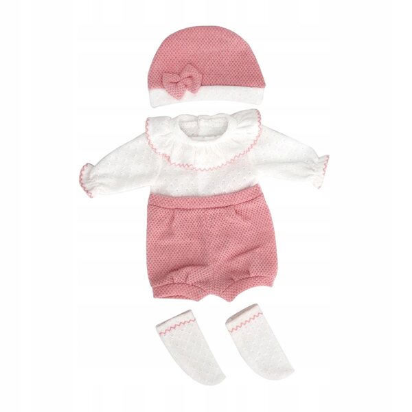 Ubranka per bambole 45 cm con cappello rosa chiaro, set casual di qualità