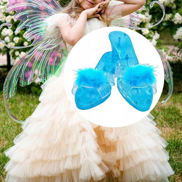 Scarpe slip-on con zeppa Princess per bambina, blu, leggere e comode