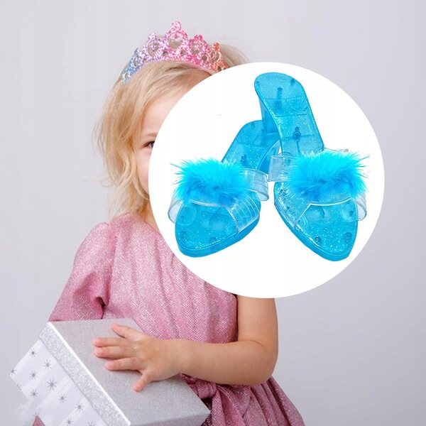 Scarpe slip-on con zeppa Princess per bambina, blu, leggere e comode