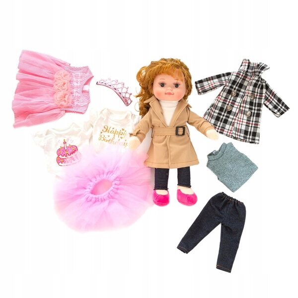 Set 5 abiti e accessori per bambole 43 cm stile casual e formale