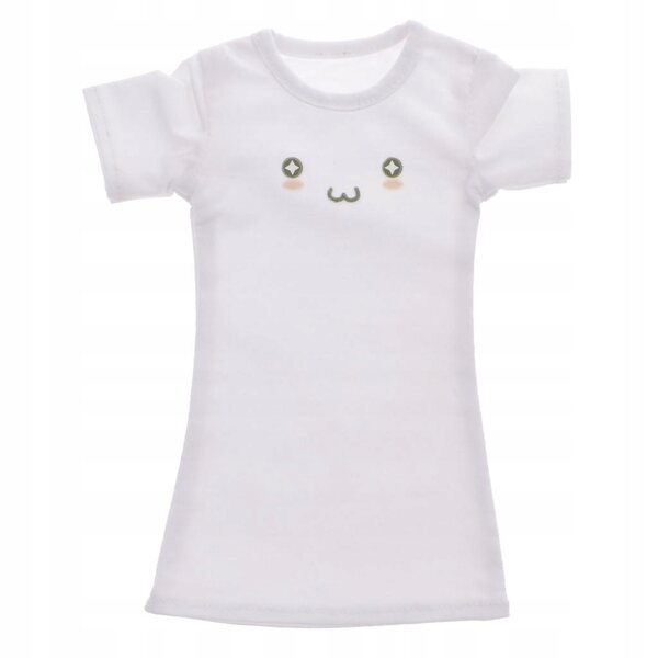 Maglietta bianca casual lungo t-shirt per bambole 1/4 BJD LUTS Dollfie